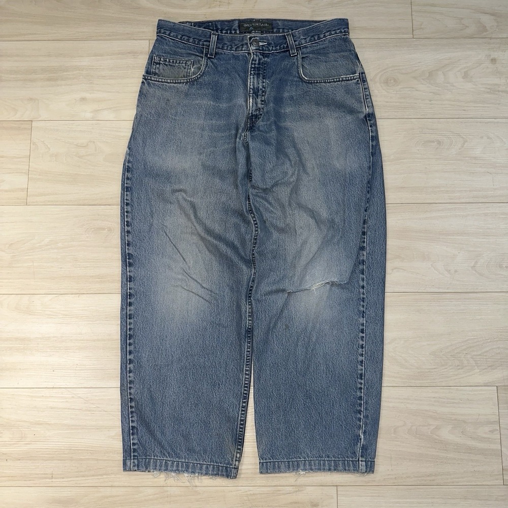 Vintage Levis Silvertab Baggy Jeans Men 34x29 Blue Denim Loose Skater Grunge Y2K